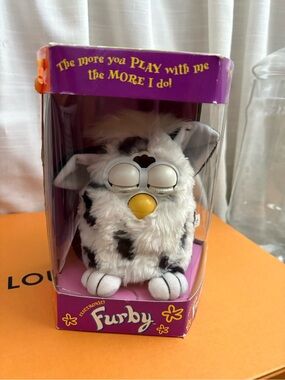 Furby Electronic Plush in White and Black Spots